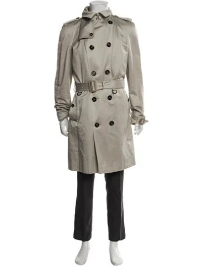 Pre-owned Burberry Prorsum Exploded Check Pattern Trench Coat In Neutrals