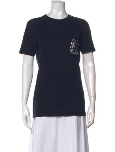 Pre-owned Burberry Prorsum Graphic Print Crew Neck T-shirt In Black