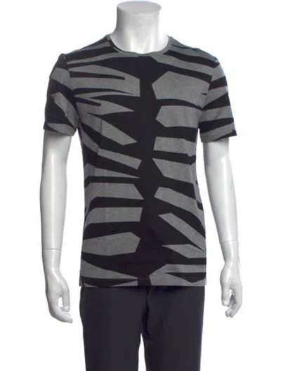 Pre-owned Burberry Prorsum Graphic Print Crew Neck T-shirt In Black