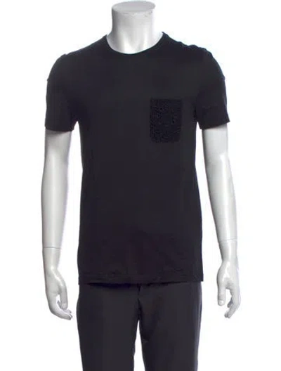 Pre-owned Burberry Prorsum Graphic Print Crew Neck T-shirt In Black