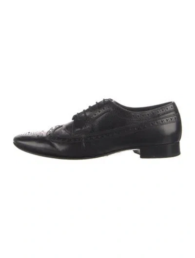 Pre-owned Burberry Prorsum Leather Brogues In Black