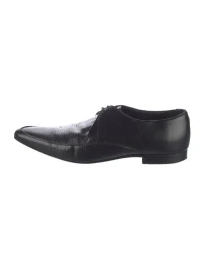 Pre-owned Burberry Prorsum Leather Derby Shoes In Black