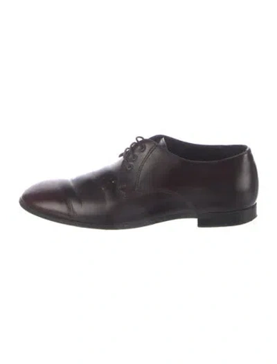 Pre-owned Burberry Prorsum Leather Derby Shoes In Brown