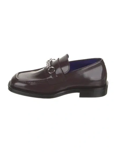 Pre-owned Burberry Prorsum Leather Dress Loafers In Brown