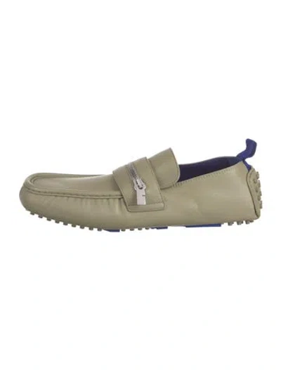 Pre-owned Burberry Prorsum Leather Drivers In Neutral