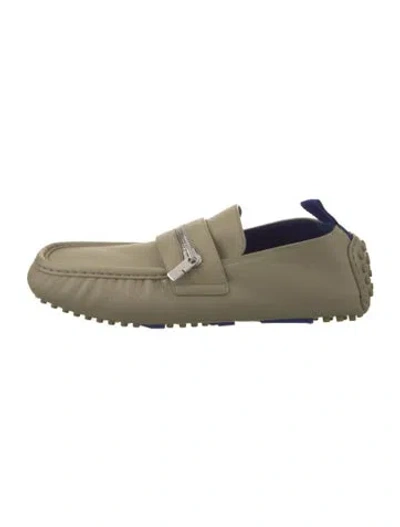 Pre-owned Burberry Prorsum Leather Drivers In Neutral