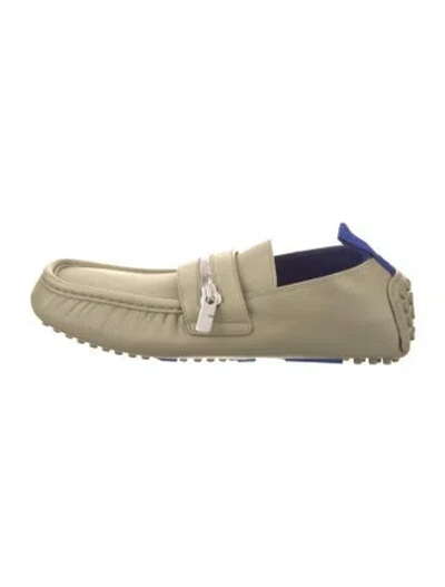Pre-owned Burberry Prorsum Leather Drivers In Neutral