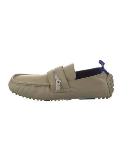Pre-owned Burberry Prorsum Leather Drivers In Neutral