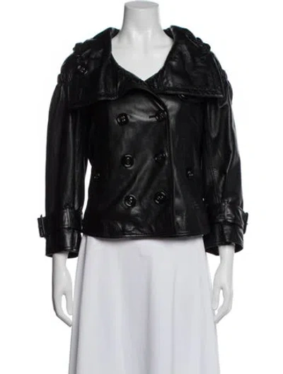 Pre-owned Burberry Prorsum Leather Jacket In Black