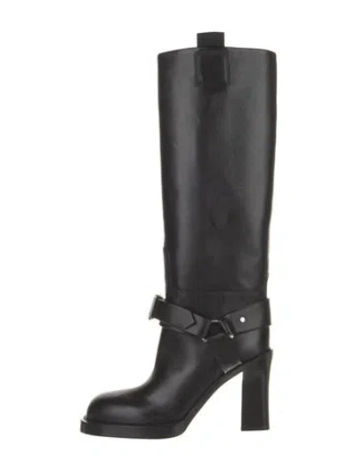 Pre-owned Burberry Prorsum Leather Riding Boots In Black