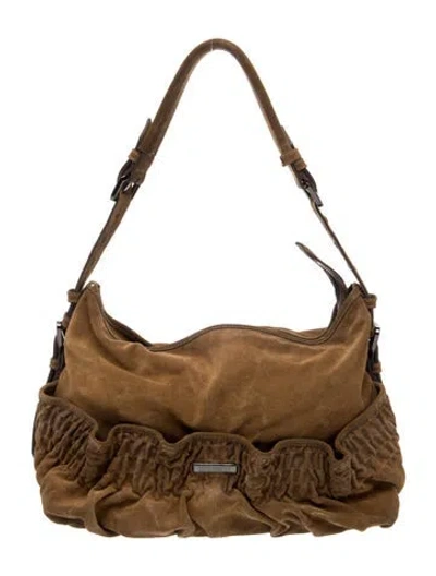 Pre-owned Burberry Prorsum Leather Shoulder Bag In Brown
