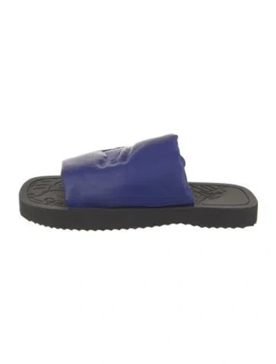 Pre-owned Burberry Prorsum Leather Slides In Multi