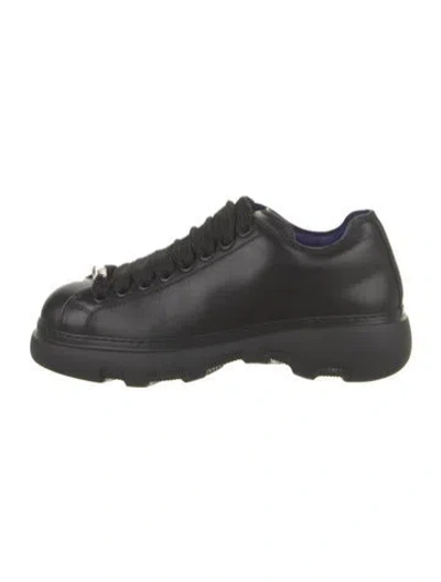 Pre-owned Burberry Prorsum Leather Sneakers In Black