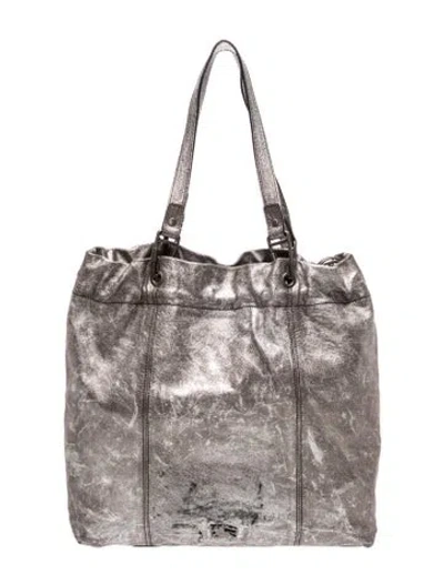 Pre-owned Burberry Prorsum Leather Tote In Gray