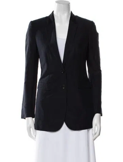 Pre-owned Burberry Prorsum Linen Blazer In Blue