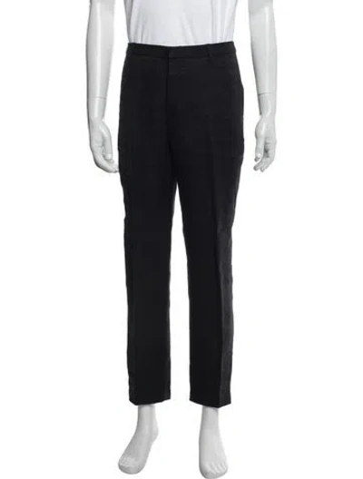Pre-owned Burberry Prorsum Linen Dress Pants In Blue