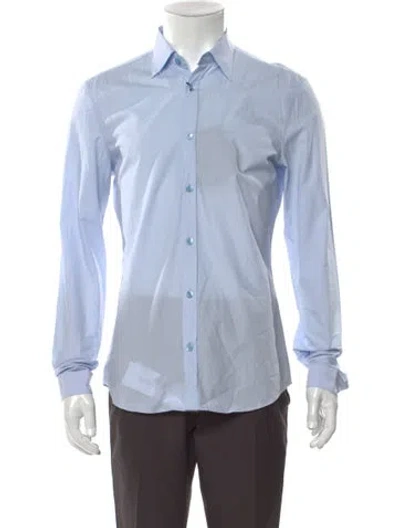 Pre-owned Burberry Prorsum Long Sleeve Dress Shirt In Blue