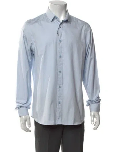 Pre-owned Burberry Prorsum Long Sleeve Dress Shirt In Blue