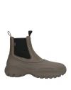 Burberry Prorsum Man Ankle Boots Dark Green Size 11 Leather