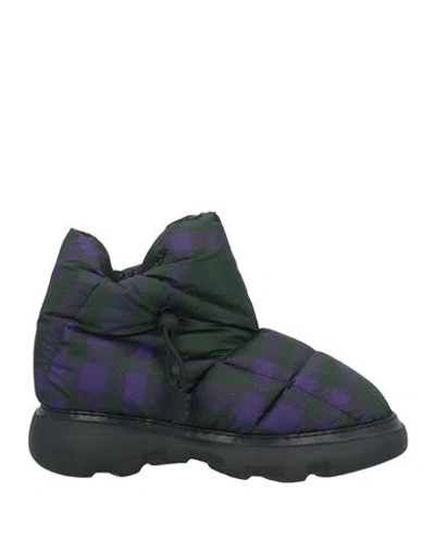 Burberry Prorsum Man Ankle Boots Dark Green Size 7 Textile Fibers