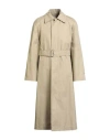 Burberry Prorsum Man Overcoat & Trench Coat Sage Green Size 38 Cotton In Green