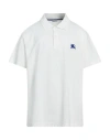 Burberry Prorsum Man Polo Shirt White Size Xl Cotton, Polyester In White