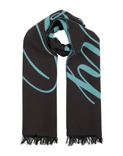 Burberry Prorsum Man Scarf Dark Brown Size - Wool, Silk In Brown