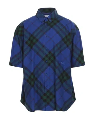 Burberry Prorsum Man Shirt Dark Purple Size Xl Wool In Purple