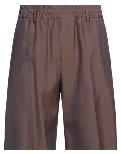 Burberry Prorsum Man Shorts & Bermuda Shorts Brown Size 34 Virgin Wool