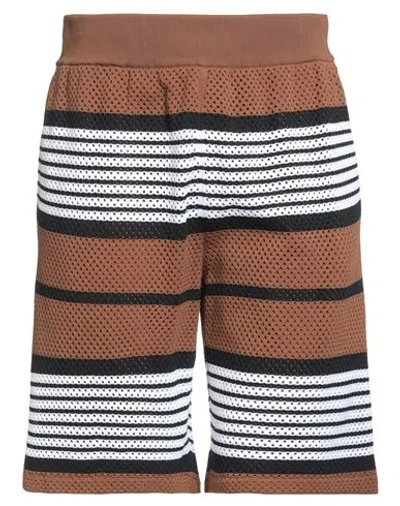 Burberry Prorsum Man Shorts & Bermuda Shorts Brown Size Xxl Polyamide