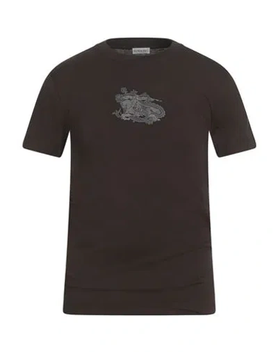 Burberry Prorsum Man T-shirt Charcoal Size Xs Cotton In Black