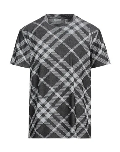 Burberry Prorsum Man T-shirt Charcoal Size Xxl Cotton, Polyester, Elastane In Gray