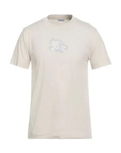 Burberry Prorsum Man T-shirt Cream Size M Cotton In White