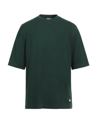 Burberry Prorsum Man T-shirt Emerald Green Size S Cotton, Elastane