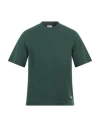 Burberry Prorsum Man T-shirt Emerald Green Size S Cotton, Elastane In Green