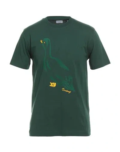 Burberry Prorsum Man T-shirt Green Size L Cotton, Elastane