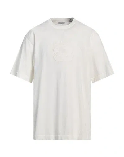 Burberry Prorsum Man T-shirt Ivory Size Xl Cotton, Elastane