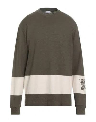 Burberry Prorsum Man T-shirt Military Green Size Xl Cotton