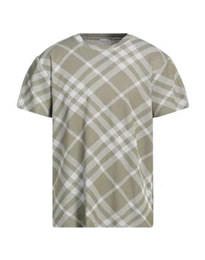 Burberry Prorsum Man T-shirt Sage Green Size Xl Cotton, Polyester, Elastane