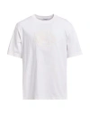 Burberry Prorsum Man T-shirt White Size L Cotton, Elastane