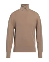 Burberry Prorsum Man Turtleneck Camel Size L Wool