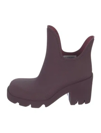 Pre-owned Burberry Prorsum Marsh Rubber Boots In Purple
