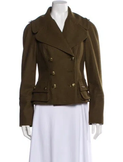 Pre-owned Burberry Prorsum Military Wool Jacket W/ Tags In Green