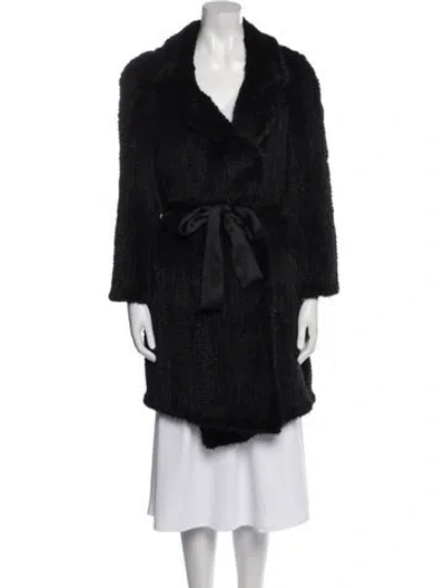 Pre-owned Burberry Prorsum Mink Fur Coat In Black