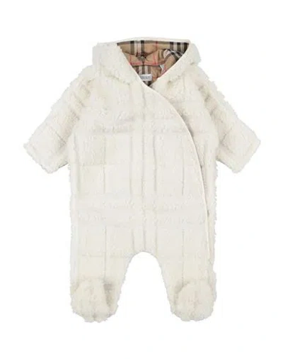 Burberry Prorsum Babies'  Newborn Girl Snow Wear Ivory Size 3 Polyester, Acrylic In White