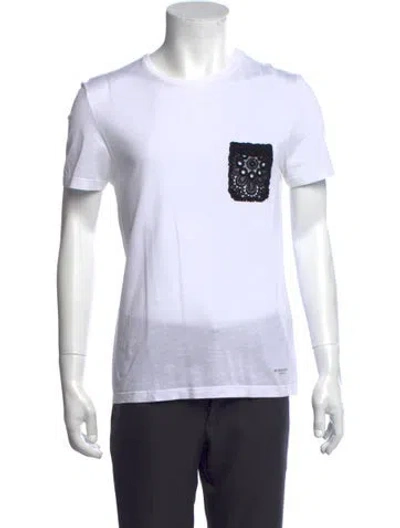 Pre-owned Burberry Prorsum Nova Check Pattern Crew Neck T-shirt In White