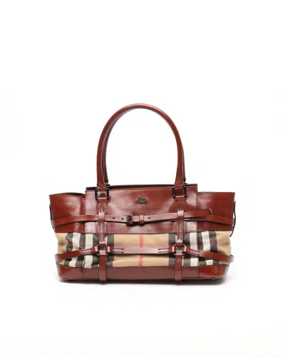 Burberry Prorsum Nova Check Tote Bag In Multi