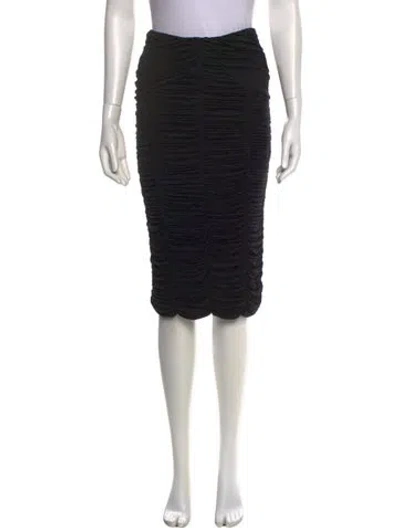 Pre-owned Burberry Prorsum Pleated Accents Knee-length Skirt In Black