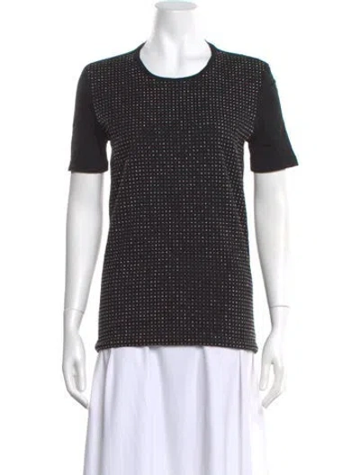Pre-owned Burberry Prorsum Polka Dot Print Crew Neck T-shirt In Black