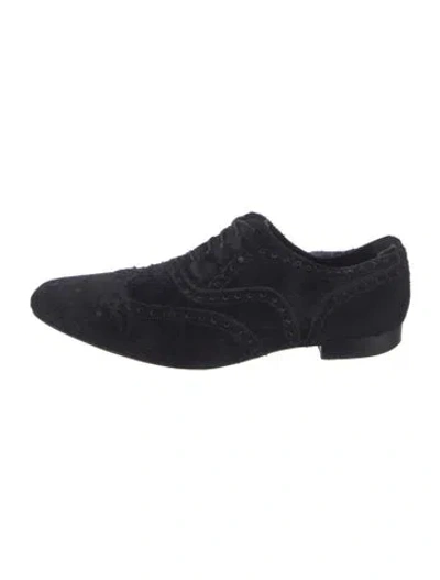 Pre-owned Burberry Prorsum Ponyhair Brogues In Black